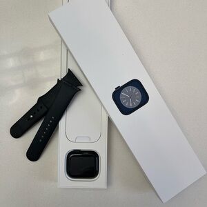 Apple 8 Smartwatch 45 MM with Black Band and Silver Case